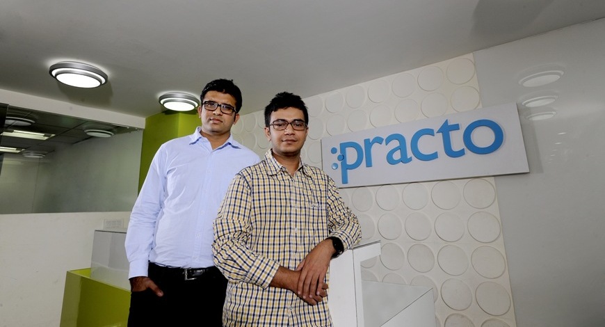 The founders of Practo Shashank ND and Abhinav Lal 
