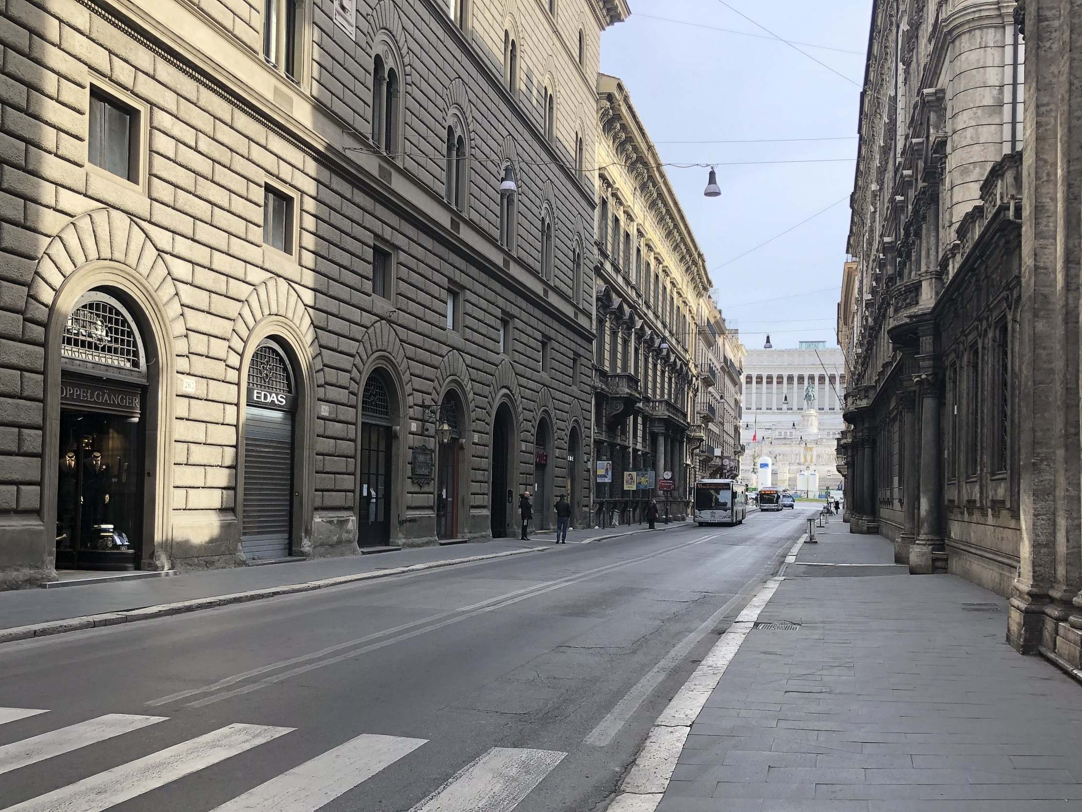 The empty streets of Italy due to the coronavirus